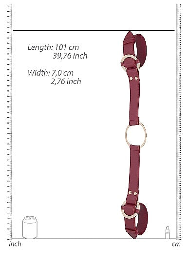 Ouch Halo Handcuff W Connector Burgundy