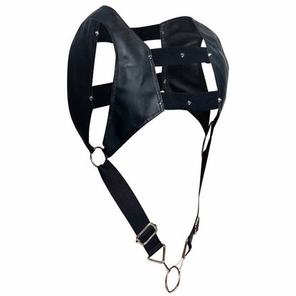 Male Basics Dngeon Crop Top Cock Ring Harness Black O/S