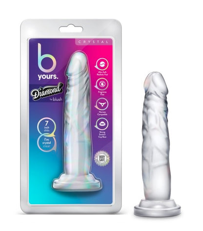 B Yours Diamond Hands Free Crystal Clear Dildo