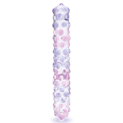 Glas 9 Inches Purple Rose Nubby Dildo