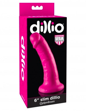 Dillio 6″ Slim Pink Dong