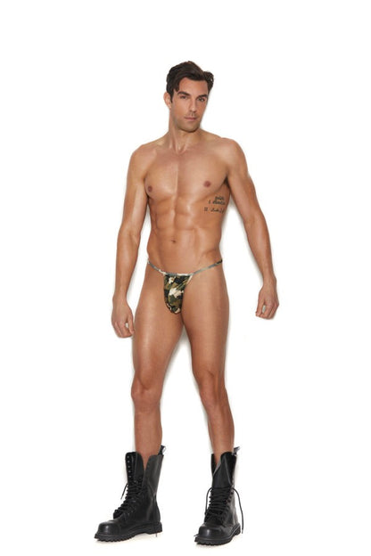 G-String Pouch With T-Back Camo Briefs